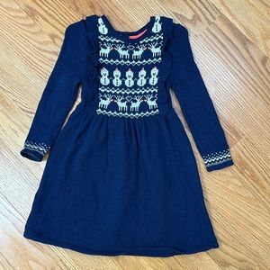 Mini Boden 3-4y snowman/reindeer dress